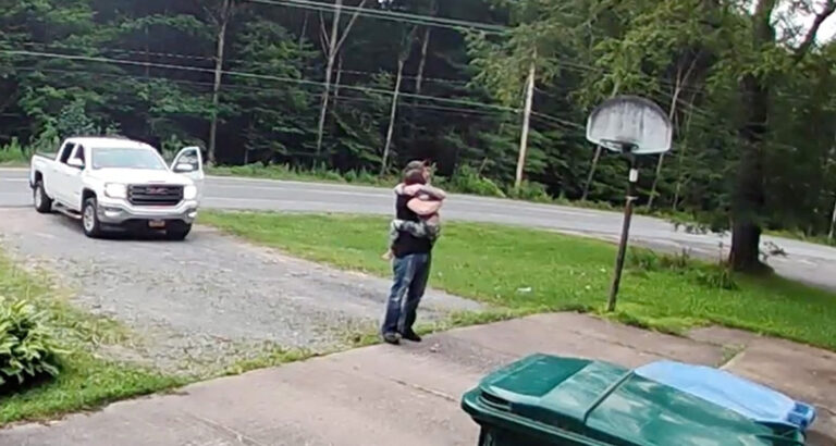 “Just One More Hug?” Little Boy Melts Our Hearts Chasing After His Dad For A Hug