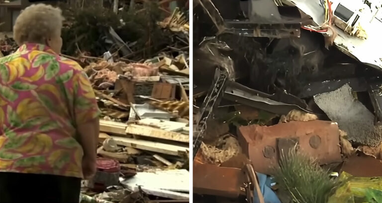 After tornado: Woman searches for her dog in the wreckage of her home – what happens next is unbelievable