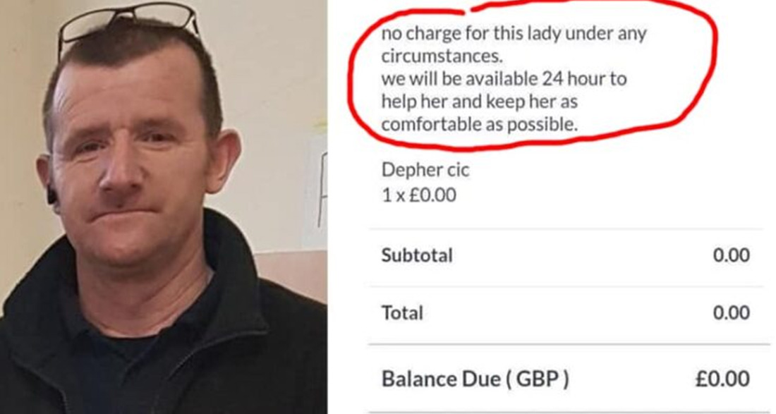 A plumber fixed the boiler of a 91-year-old terminally ill woman and billed her $0 