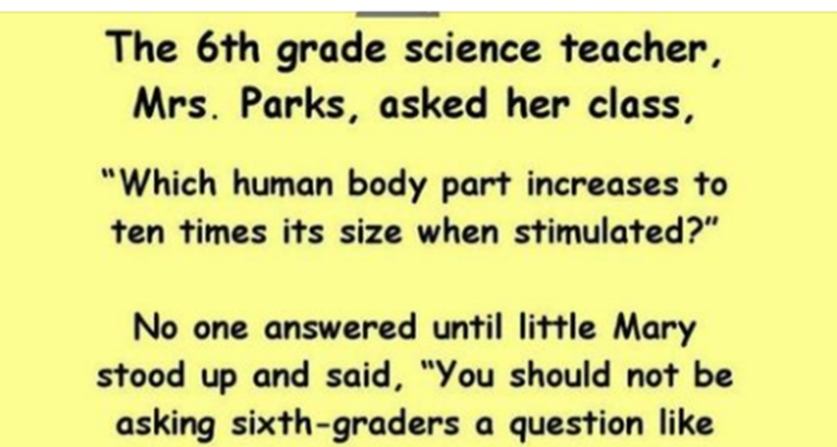 Mrs. Parks Asked Her Class A Very Unusual Question, But Her Response In The End Is Hilarious