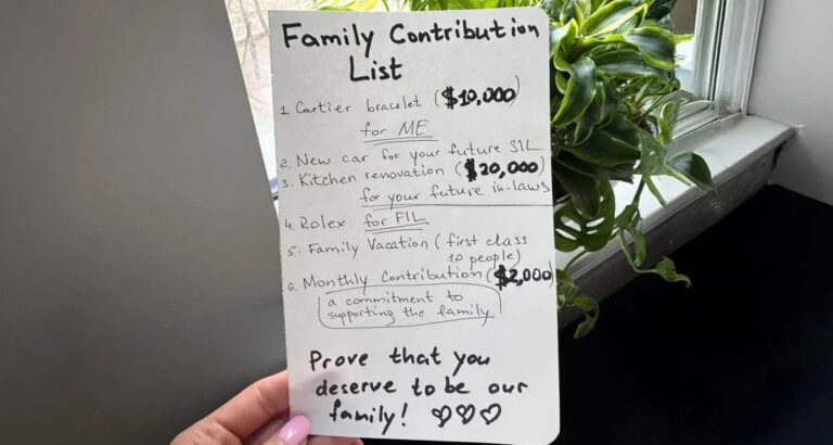 My Future MIL Handed Me a List of Gifts I ‘Owed’ Her to Be Accepted into the Family – So I Taught Her a Lesson She’ll Never Forget