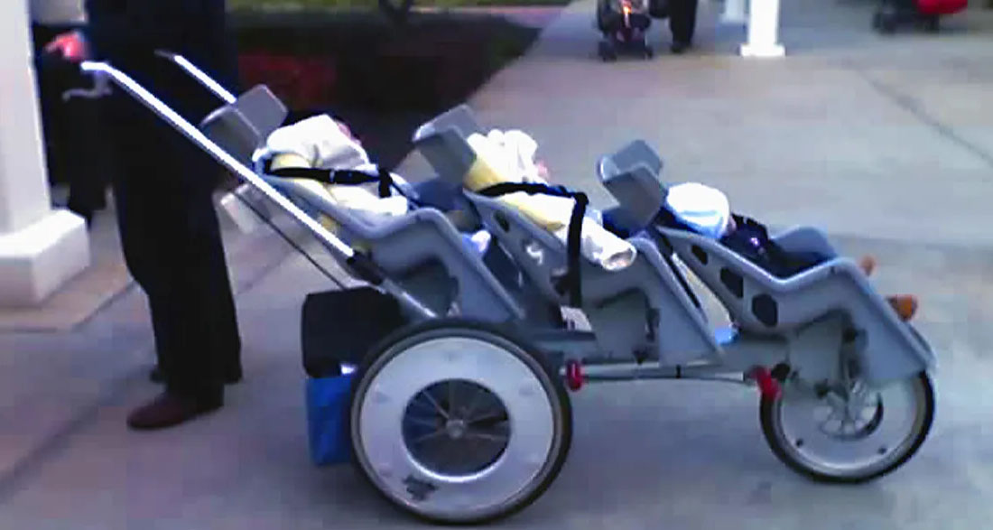 I Found an Empty Stroller for Triplets Next to an Abandoned Store – Suddenly, I Heard Baby Cries from the Building