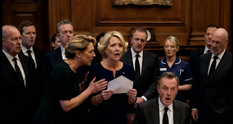 At my dad’s funeral, my brother sneered, “He didn’t leave her a dime—she never mattered to him.” The lawyer said nothing, and I just sat there in sh0ck. Then a nurse stepped forward with a sealed envelope