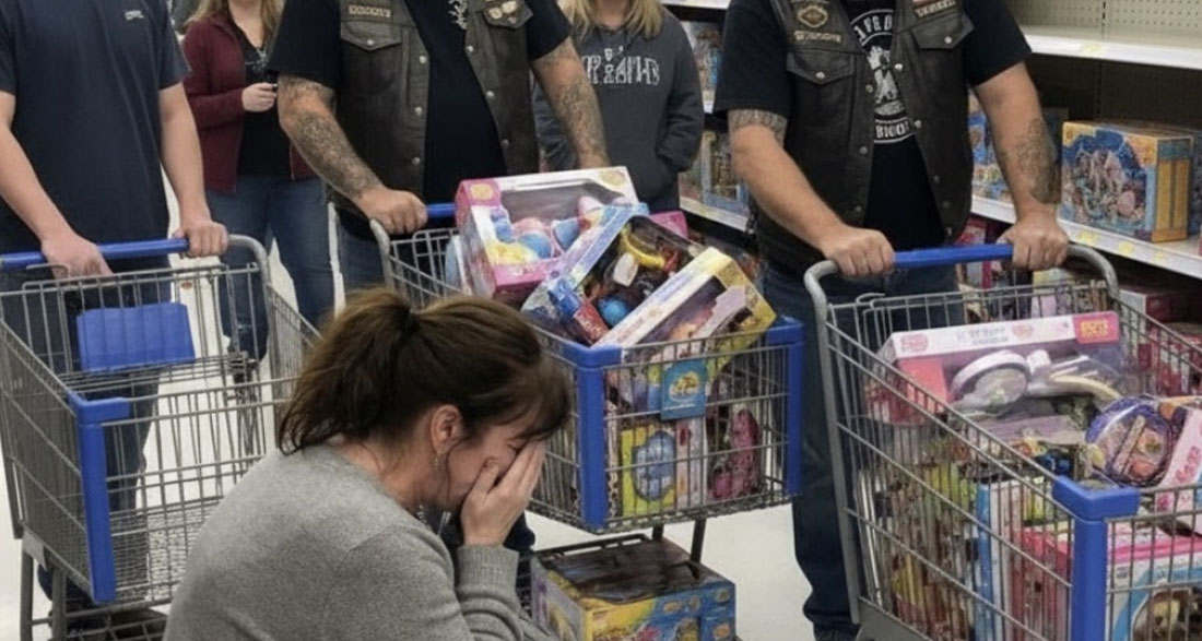 Forty Bikers Walked Into a Toy Store and Left Six Foster Kids With The Christmas They Deserved